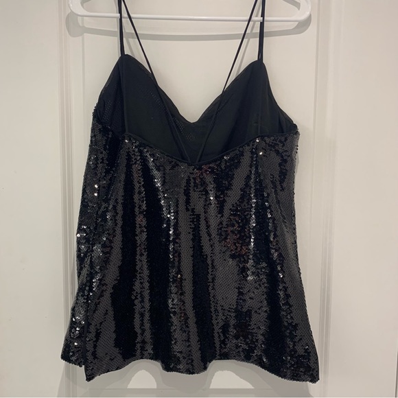 H&M V-Neck Sequined Strap Tank Top - Picture 4 of 5
